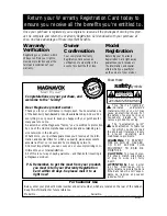 Preview for 2 page of Magnavox VR601BMX Owner'S Manual