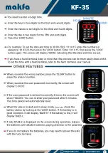 Preview for 8 page of makfa KF-35 User Manual