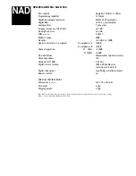 Preview for 2 page of NAD Classic 512 Specifications