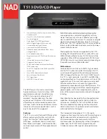 NAD T 513 Specifications preview