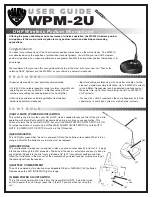 Preview for 1 page of Nady Systems WPM-2U User Manual