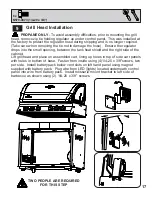 Preview for 17 page of Napoleon MIRAGE 605 Assembly And Operating Instructions Manual