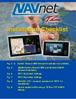 Preview for 1 page of Navnet TZtouch Installation Checklist