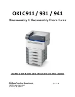 Oki C911 DICOM Disassembly & Reassembly Procedures preview