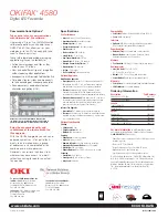 Preview for 2 page of Oki OKIFAX 4580 Specifications