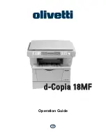 Olivetti d-Copia 18MF Operation Operation Manual preview