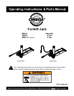 Omega Lift 28045 Operating Instructions & Parts Manual preview