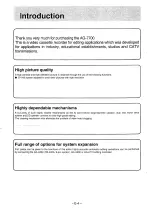 Preview for 4 page of Panasonic AG-7700E Operating Instructions Manual