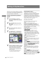 Preview for 100 page of Panasonic AGHPX500P - MEMORY CARD CAMERA RECORDER Operating Instructions Manual