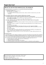 Preview for 3 page of Panasonic AK-HC3500AES Operating Instructions Manual