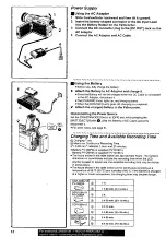 Preview for 12 page of Panasonic Digital Palmcorder PV-DV901 Operating Instructions Manual