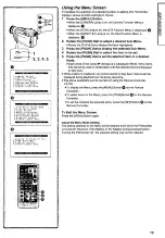 Preview for 15 page of Panasonic Digital Palmcorder PV-DV901 Operating Instructions Manual