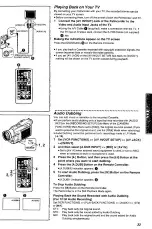 Preview for 33 page of Panasonic Digital Palmcorder PV-DV901 Operating Instructions Manual