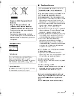 Preview for 3 page of Panasonic HC-W580 Basic Operating Instructions Manual