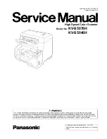 Panasonic KV-S5076H Service Manual preview