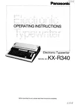 Preview for 1 page of Panasonic KX-R340 Operating Instructions Manual