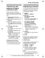 Preview for 39 page of Panasonic KX-TG6021 Operating Instructions Manual