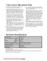 Preview for 36 page of Panasonic NN-GT261W Operating Instructions Manual