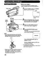 Preview for 20 page of Panasonic Palmcorder PV-A386 User Manual