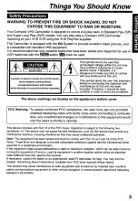 Preview for 3 page of Panasonic Plamcorder PalmSight PV-L671 Operating Instructions Manual