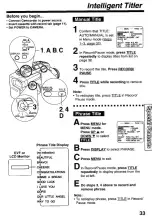 Preview for 33 page of Panasonic Plamcorder PalmSight PV-L671 Operating Instructions Manual