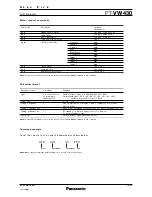 Preview for 12 page of Panasonic PT-VW430U Specification