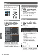 Preview for 50 page of Panasonic PT-VX400 Operating Instructions Manual