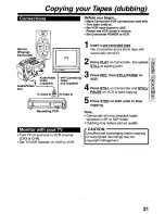 Preview for 22 page of Panasonic PV-D301 Operating Manual