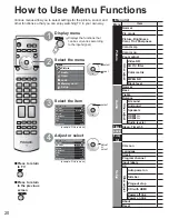 Preview for 20 page of Panasonic TH-42PX60U Operating Instructions Manual