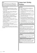 Preview for 4 page of Panasonic TH-55AF1U Operating Instructions Manual