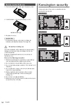 Preview for 14 page of Panasonic TH-55AF1U Operating Instructions Manual