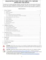 Preview for 2 page of Parker Porter Silhouette Disposable Breathing Circuit, Second... Instructions For Use And Installation