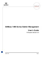 Preview for 1 page of Qlogic SANbox 1400 Series User Manual