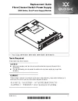 Qlogic SANbox 5000 Series Replacement Manual preview