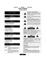 Preview for 2 page of QSC USA 850 User Manual