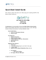 Quality Water Treatment SOFTPRO ELITE Quick Start Install Manual preview