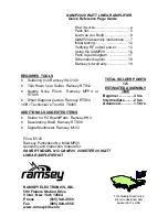 Preview for 20 page of Ramsey Electronics QAMP20 User Manual