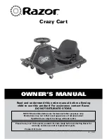 Preview for 1 page of Razor Crazy Cart Owner'S Manual