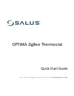 Salus OPTIMA ZigBee Quick Start Manual preview