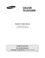 Preview for 1 page of Samsung CW-29M064N Owner'S Instructions Manual