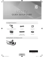 Preview for 2 page of Samsung LE40B620R3W Quick Setup Manual