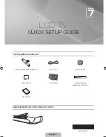 Preview for 2 page of Samsung LE46B750U1W Quick Setup Manual