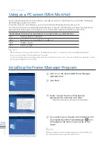 Preview for 20 page of Samsung SPF-107H - Touch of Color Digital Photo... User Manual