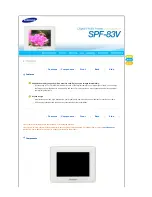 Preview for 7 page of Samsung SPF-83V Manual