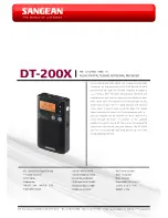 Sangean DT-200X Specification preview