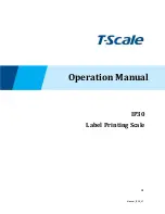 Preview for 1 page of T Scale IP30 Operation Manual