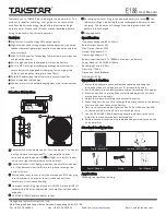 Preview for 1 page of Takstar E188 User Manual