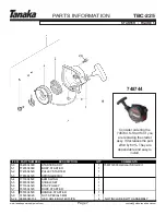 Preview for 8 page of Tanaka TBC-225 Illustrated Parts Manual