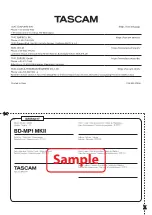 Preview for 224 page of Tascam BD-MP1MKII Owner'S Manual