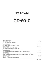 Preview for 40 page of Tascam CD-6010 Owner'S Manual